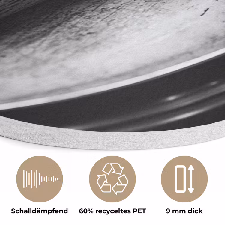 Trommel - Close-up - Drumstokken - Zwart Akoestische PET Vilt - Rond klein -closeup_DE