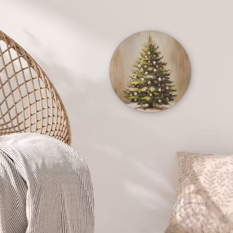 Kerst - Sfeer - Groen Akoestische PET Vilt - Rond klein -sfeer4