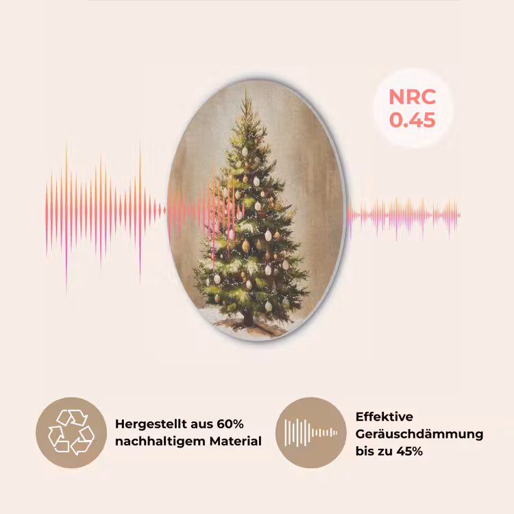 Kerst - Sfeer - Groen Akoestische PET Vilt - Rond klein -USP_DE