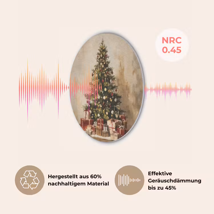 Kerstboom - Versierd - Kleurrijk Akoestische PET Vilt - Rond klein -USP_DE