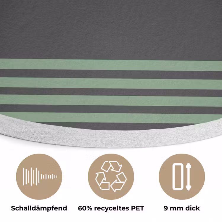 Quote - Groen - Grill - Zomer Akoestische PET Vilt - Rond klein -closeup_DE