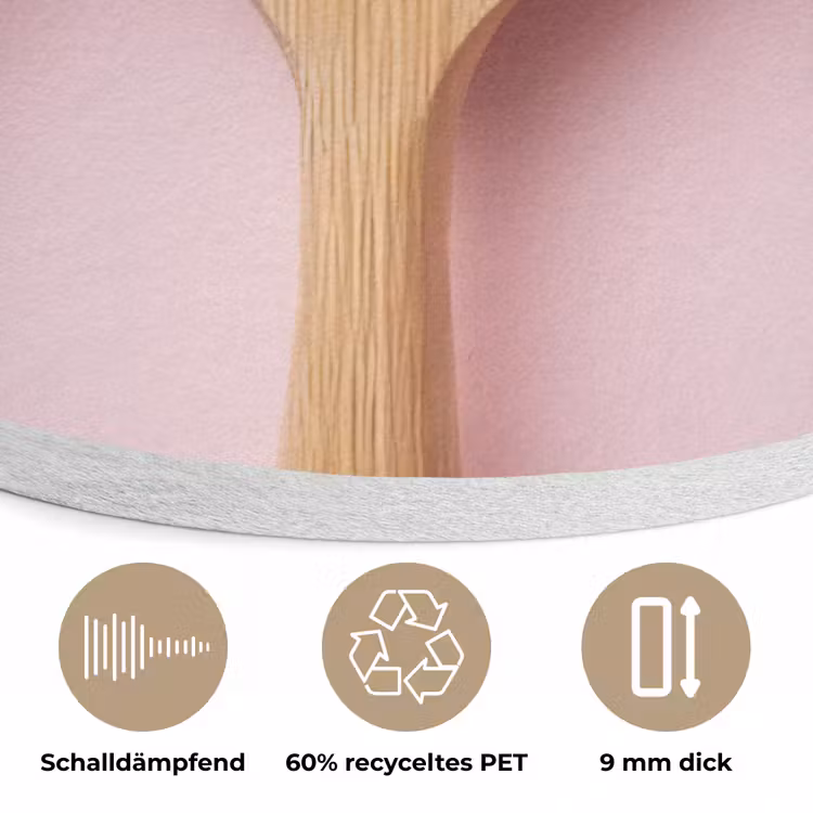 Ingrediënten - Lepels - Hout - Roze Akoestische PET Vilt - Rond klein -closeup_DE