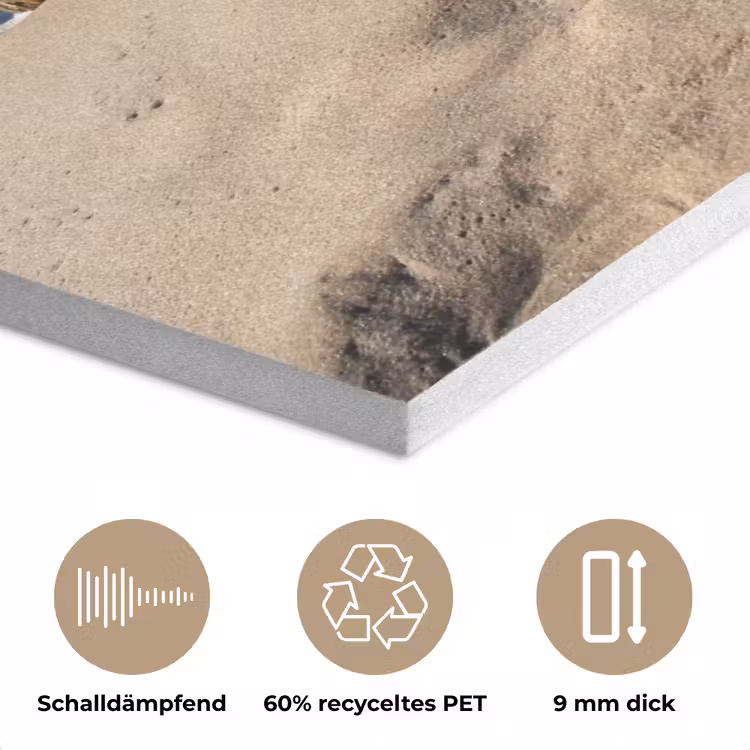 Zand - Strand - Paal - Water - Zomer PET vilt klein -closeup_DE