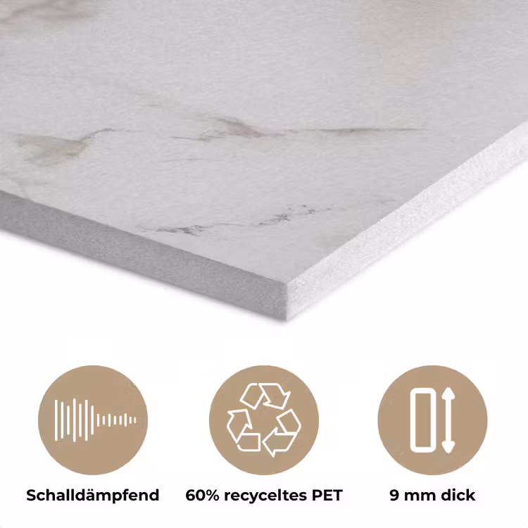 Schaakstuk - Loper - Zwart - Marmer PET vilt klein -closeup_DE