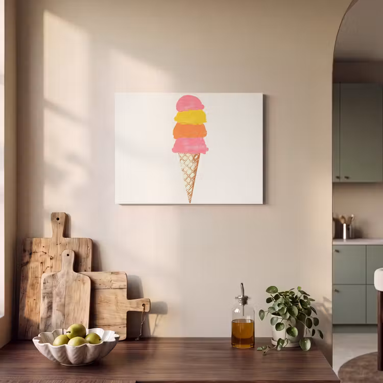 Schepijs - Hoorntje - Illustratie - Minimalistisch PET vilt klein -sfeer2