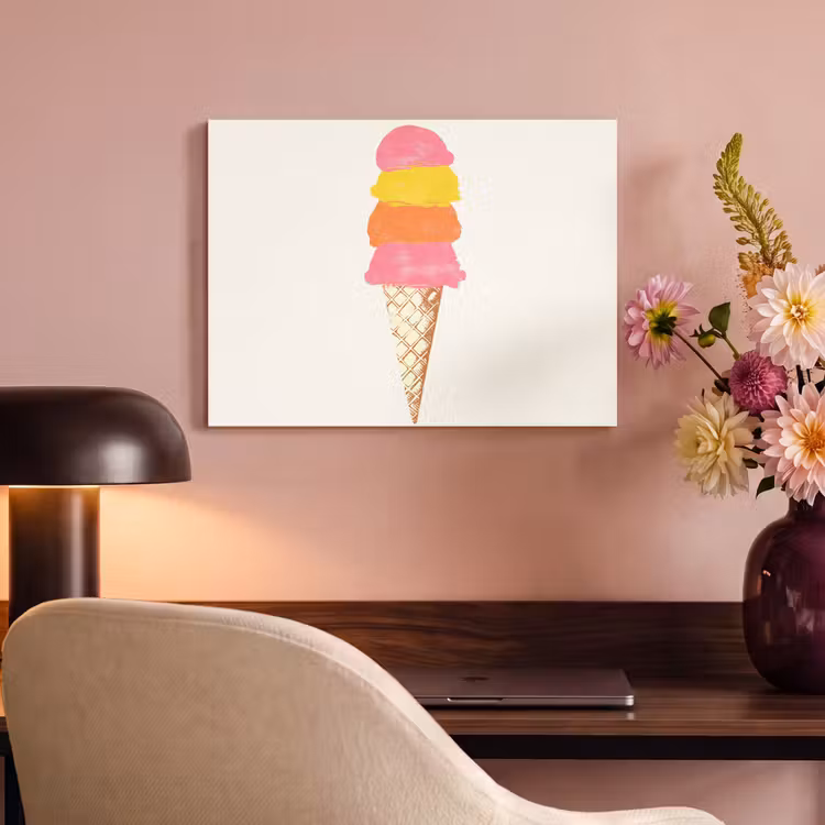 Schepijs - Hoorntje - Illustratie - Minimalistisch PET vilt klein -sfeer3