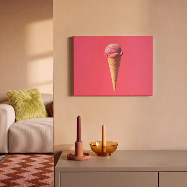 Schepijs - Roze - Hoorntje PET vilt klein -sfeer1