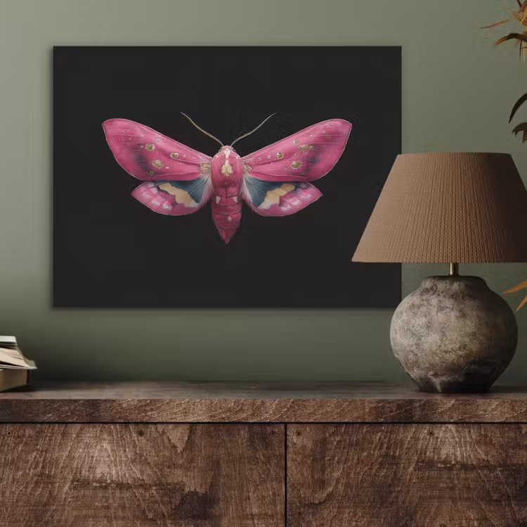 Vlinder - Roze - Nachtvlinder PET vilt klein -sfeer2