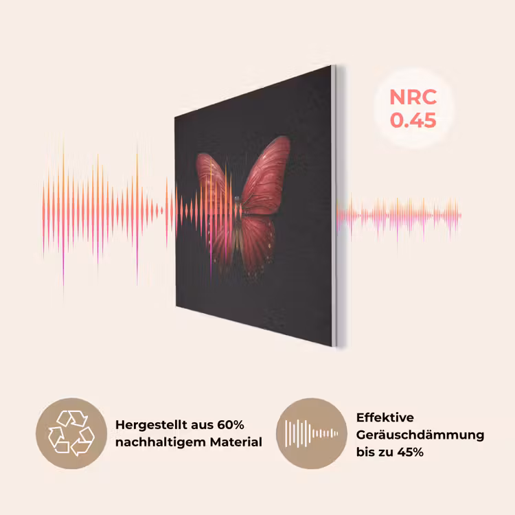 Vlinder - Rood - Minimalistisch PET vilt klein -USP_DE