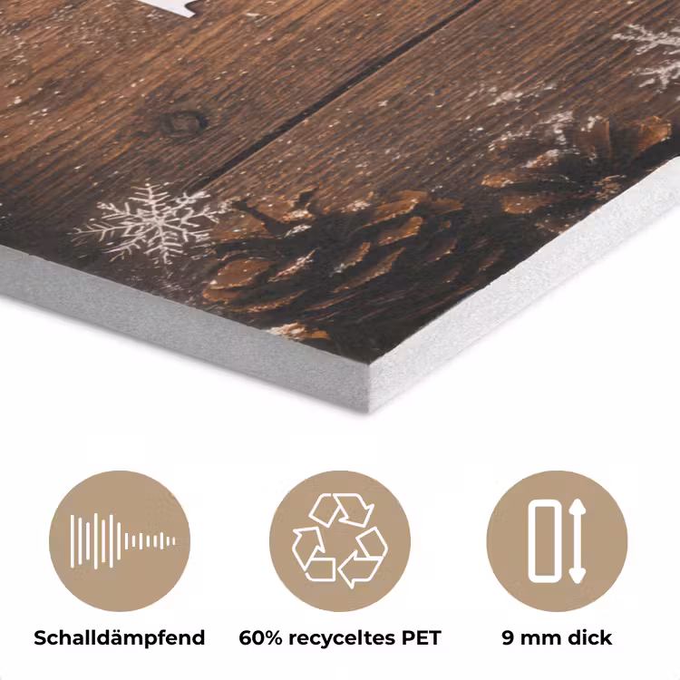 Sneeuw - Houtlook - Quote - Let it snow PET vilt klein -closeup_DE