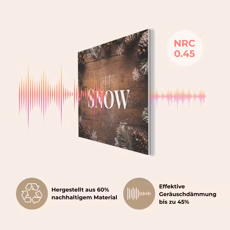 Sneeuw - Houtlook - Quote - Let it snow PET vilt klein -USP_DE