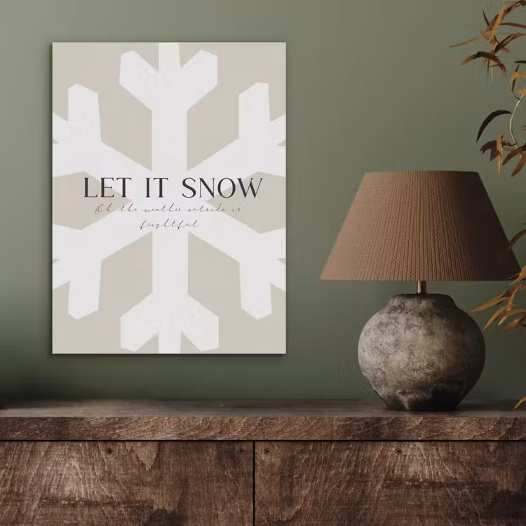 Sneeuw - Japandi - Winter - Decoratie PET vilt klein -sfeer2