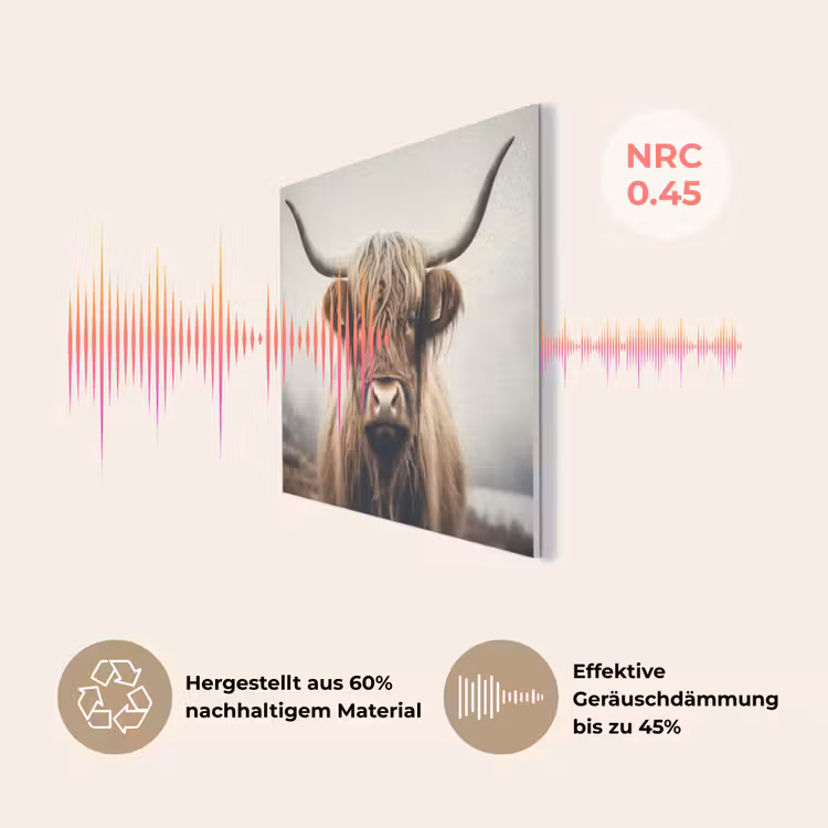 Schotse hooglander - Hoorns - Landschap PET vilt klein -USP_DE