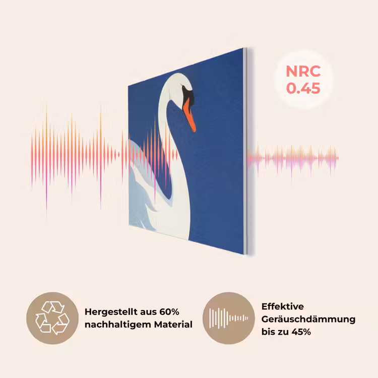 Zwaan - Wit - Snavel - Illustratie PET vilt klein -USP_DE