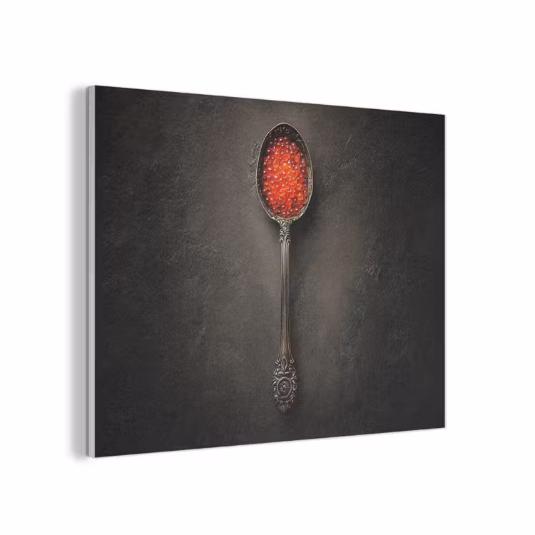 Zwart - Lepel - Caviar PET vilt klein -3d