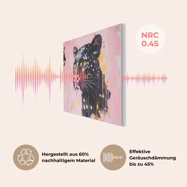 Zwart - Panter - Roze - Abstract PET vilt klein -USP_DE
