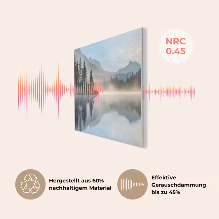 Meer - Mist - Bergen - Landschap PET vilt middel -USP_DE