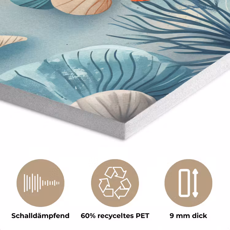 Zeesterren - Schelpen - Illustratie - Zand PET vilt klein -closeup_DE