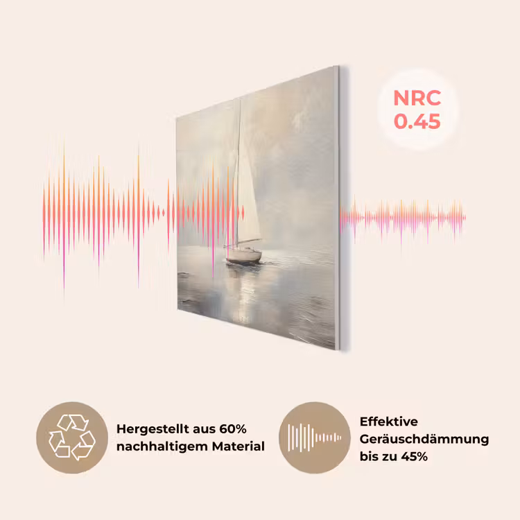 Zeilschip - Zee - Bewolkt PET vilt klein -USP_DE