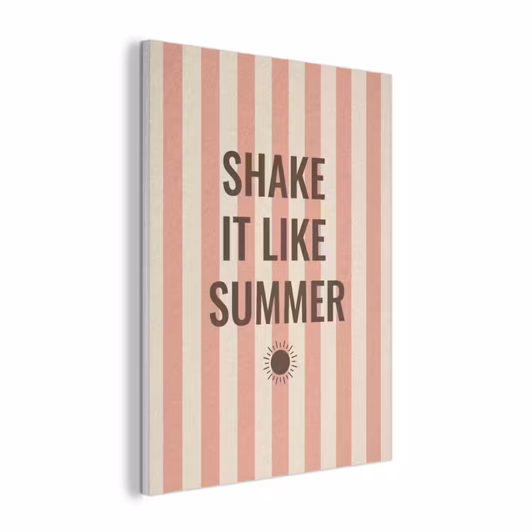 Zomer - Quote - Strepen PET vilt klein -3d