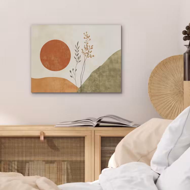 Zon - Abstract - Takken - Oranje PET vilt klein -sfeer3