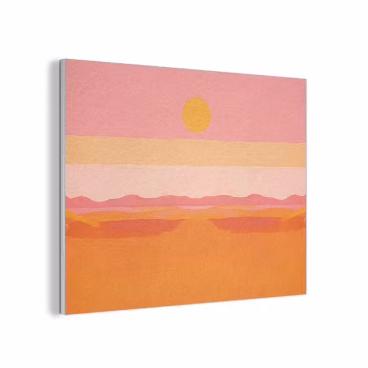 Zon - Abstract - Landschap - Oranje PET vilt klein -3d