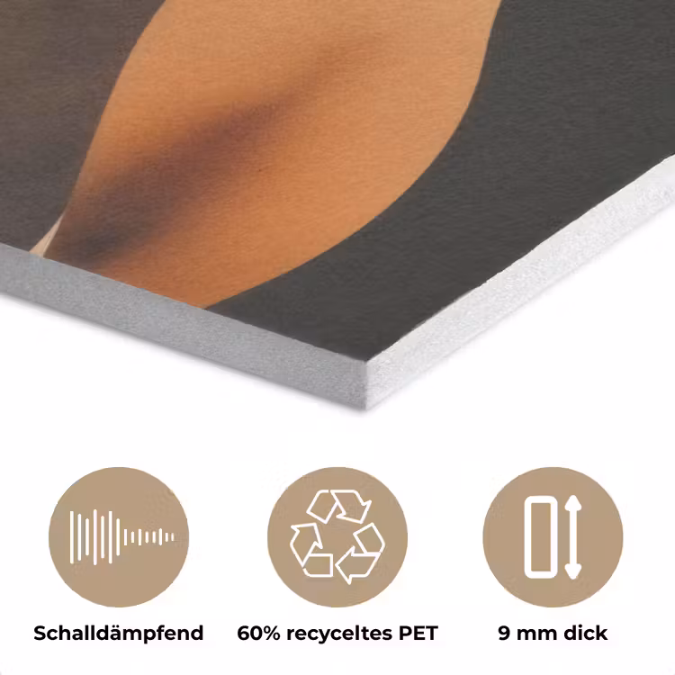 Zon - Heuvels - Boom - Abstract PET vilt klein -closeup_DE