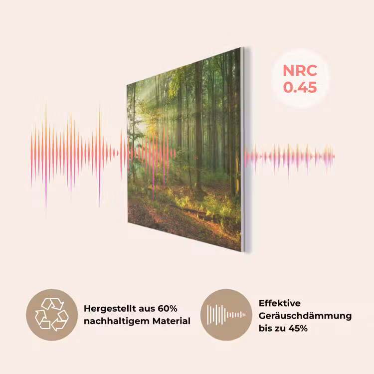 Zon - Bos - Bomen - Natuur - Herfst PET vilt klein -USP_DE