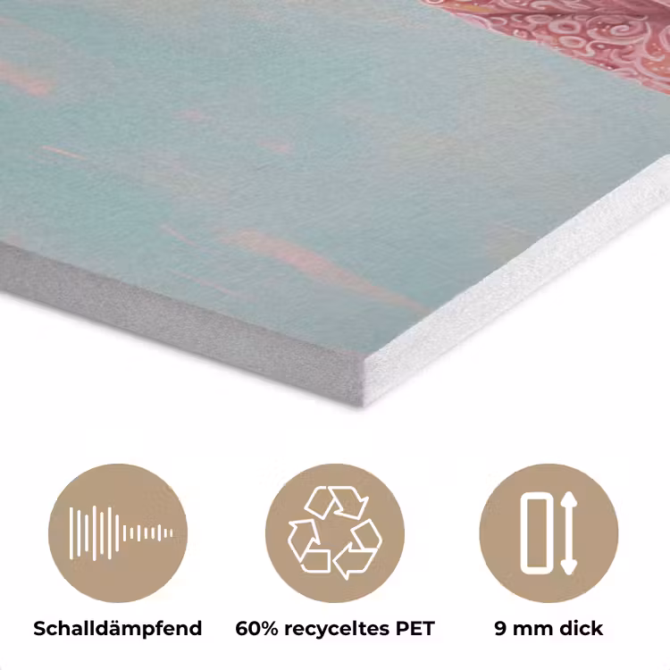 Zonnebril - Roze - Geit - Horen PET vilt klein -closeup_DE