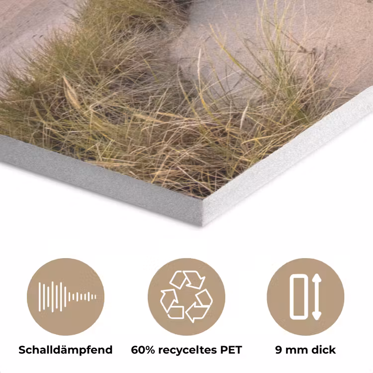 Zonsondergang - Duin - Strand - Planten - Zee PET vilt klein -closeup_DE