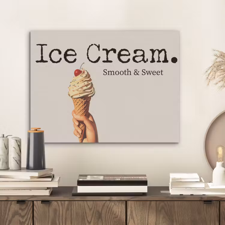 Ice cream - Softijs - Kleurrijk - Kers PET vilt klein -sfeer1