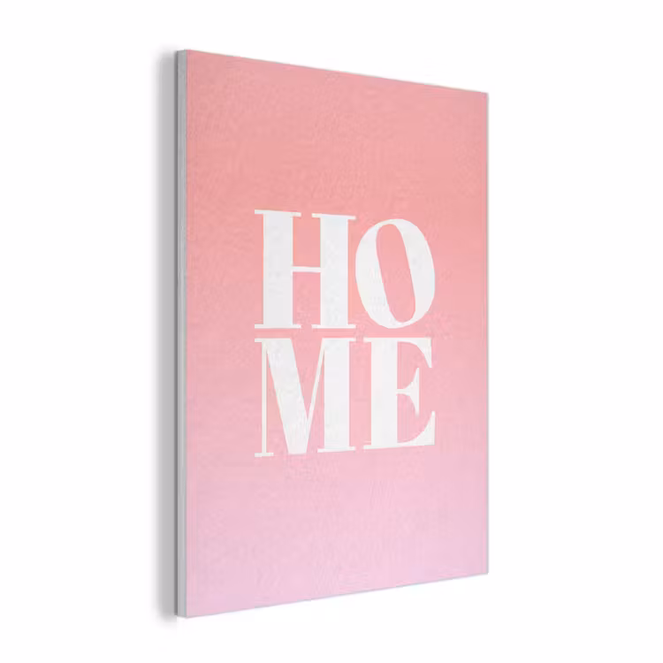 Home - Letters - Groot - Roze PET vilt klein -3d