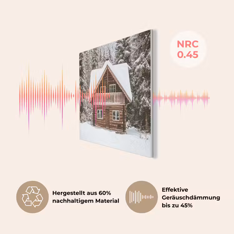 Huis - Bos - Winter - Natuur - Sneeuw PET vilt klein -USP_DE
