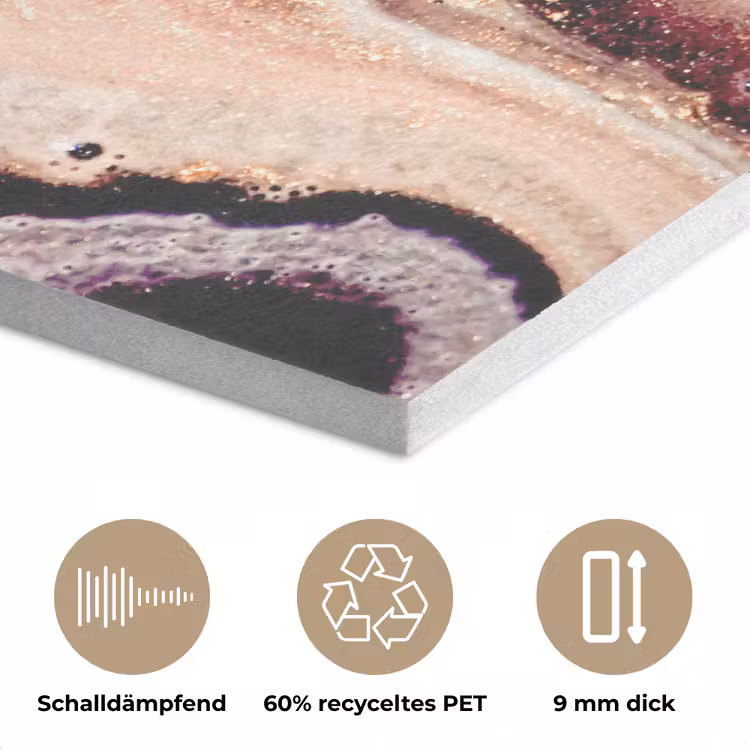 Steen - Marmer - Edelsteen - Abstract - Natuur - Roze PET vilt klein -closeup_DE
