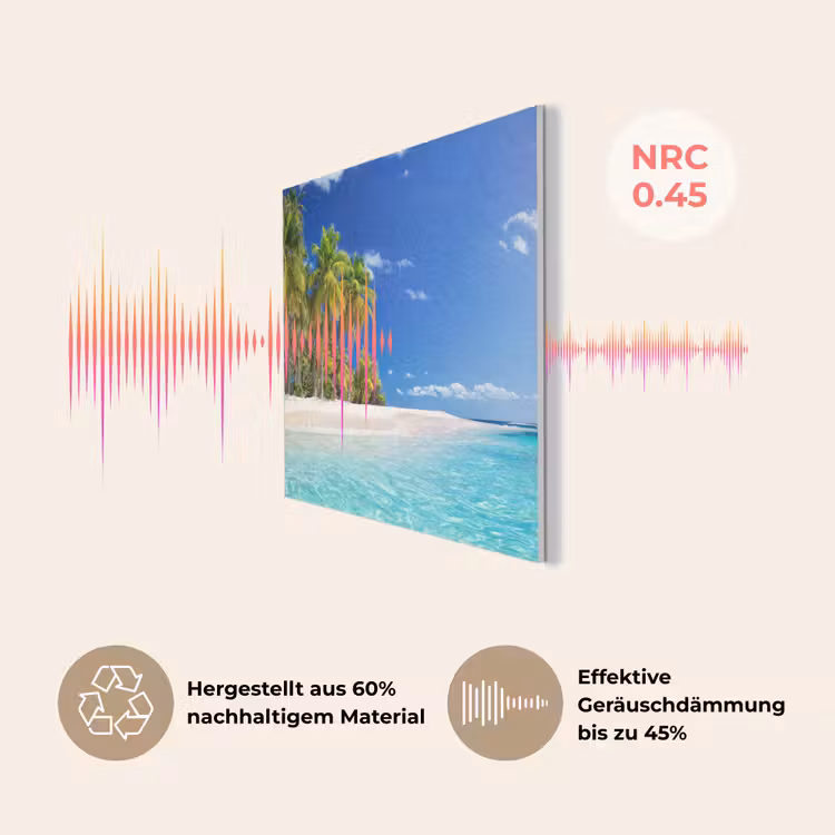 Strand - Zee - Palmboom - Zon - Zomer PET vilt klein -USP_DE