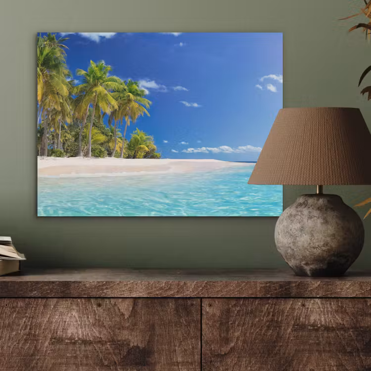 Strand - Zee - Palmboom - Zon - Zomer PET vilt klein -sfeer2