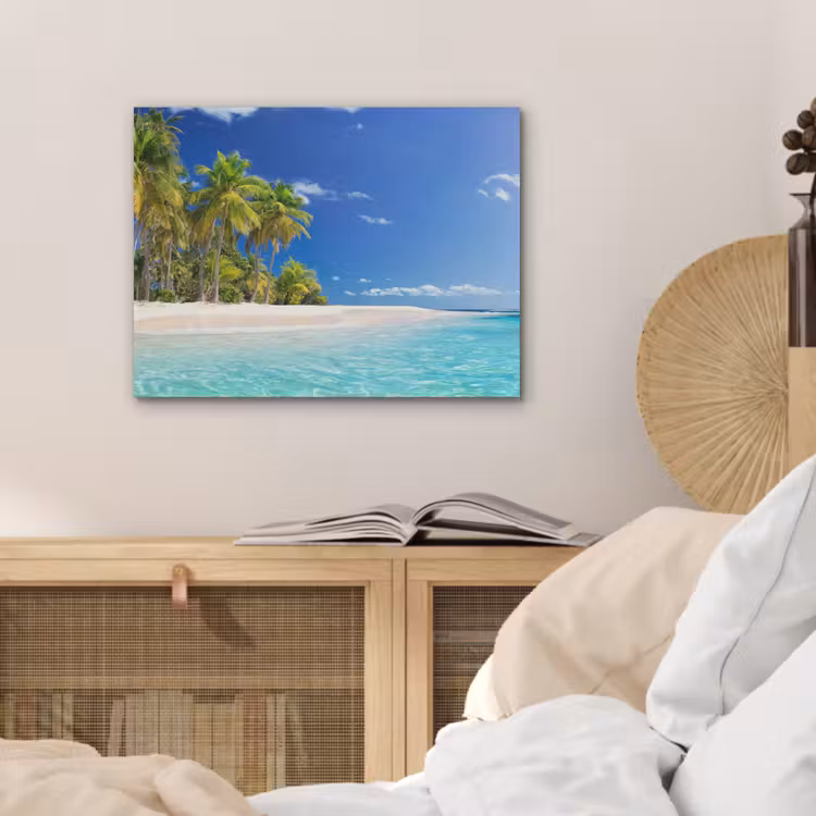 Strand - Zee - Palmboom - Zon - Zomer PET vilt klein -sfeer3