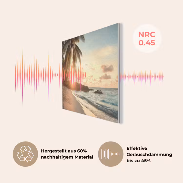 Strand - Palmbomen - Oceaan - Zonsondergang PET vilt middel -USP_DE