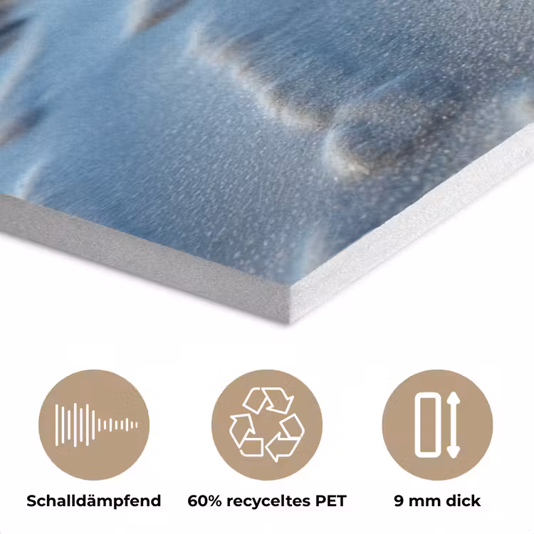 Strand - Schild - Water - Blauw PET vilt klein -closeup_DE