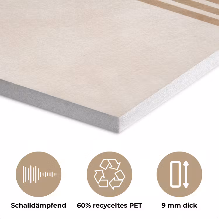 Symmetrische bocht - Koperkleurig PET vilt klein -closeup_DE