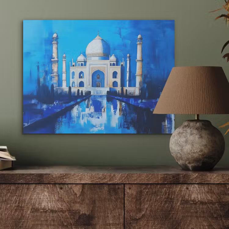 Taj Mahal - Ramadan - Blauw - Islamitische PET vilt klein -sfeer2