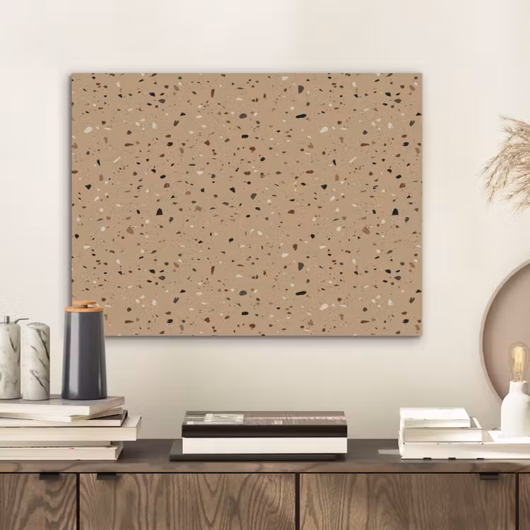Terrazzo - Patroon - Beige PET vilt klein 837 -sfeer1