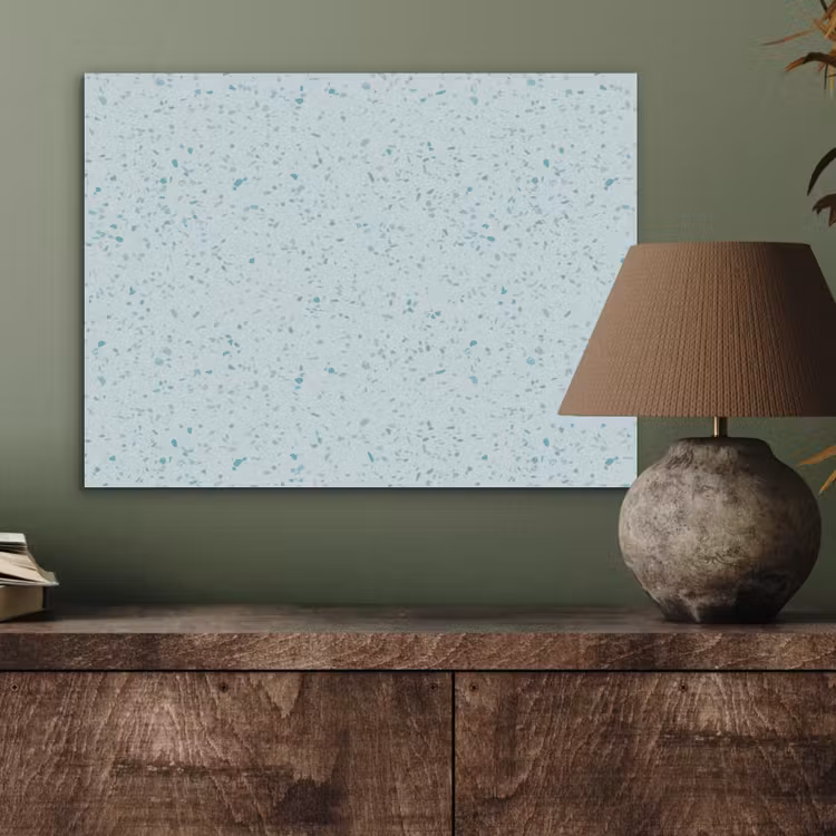 Terrazzo - Patroon - Kleurrijk - Baby Blauw PET vilt klein 837 -sfeer2