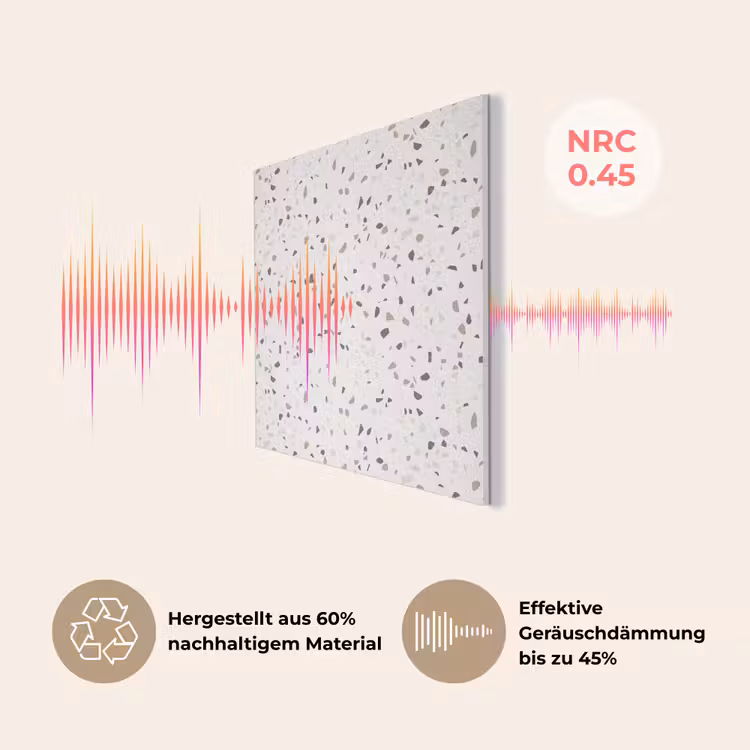 Terrazzo - Patroon - Créme PET vilt klein 837 -USP_DE