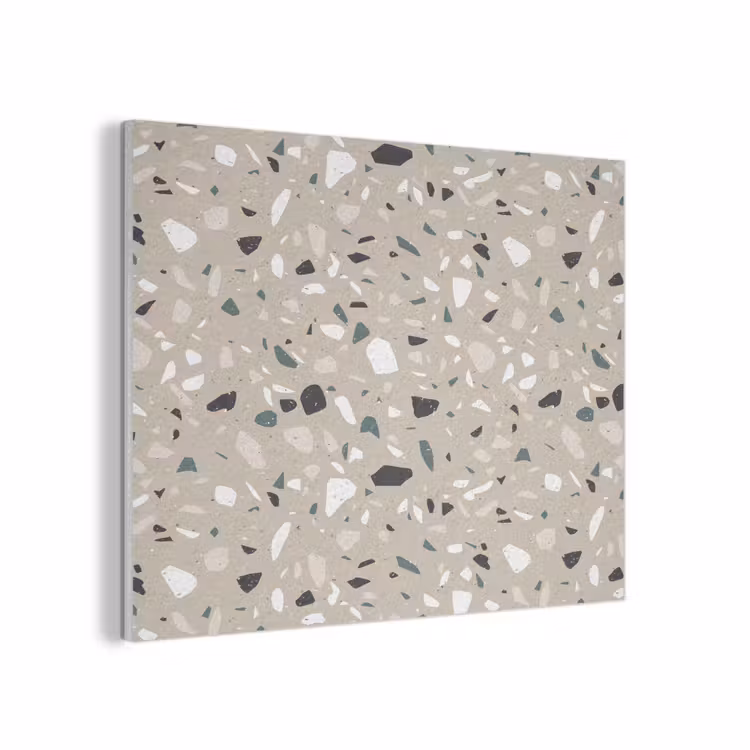 Terrazzo - Patroon - Groen PET vilt klein 837 -3d