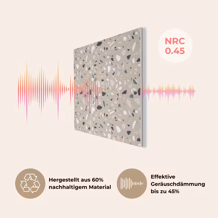 Terrazzo - Patroon - Groen PET vilt klein 837 -USP_DE