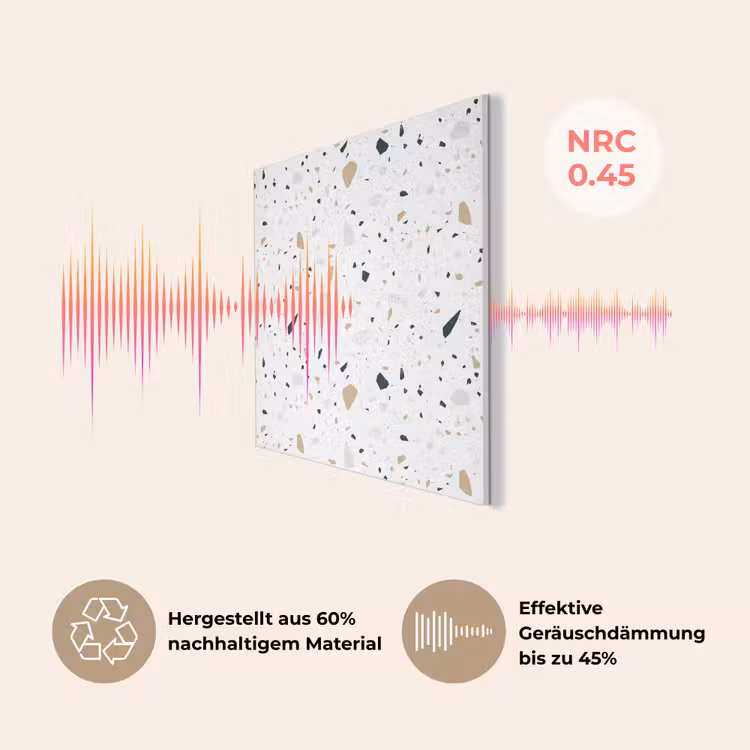 Terrazzo - Patroon - Wit - Neutraal PET vilt klein 837 -USP_DE