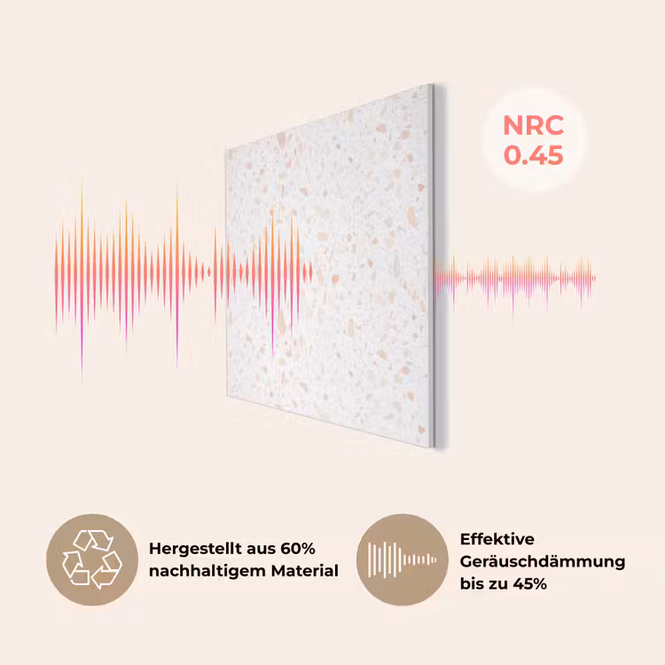 Terrazzo - Patroon - Wit - Perzik PET vilt klein 837 -USP_DE