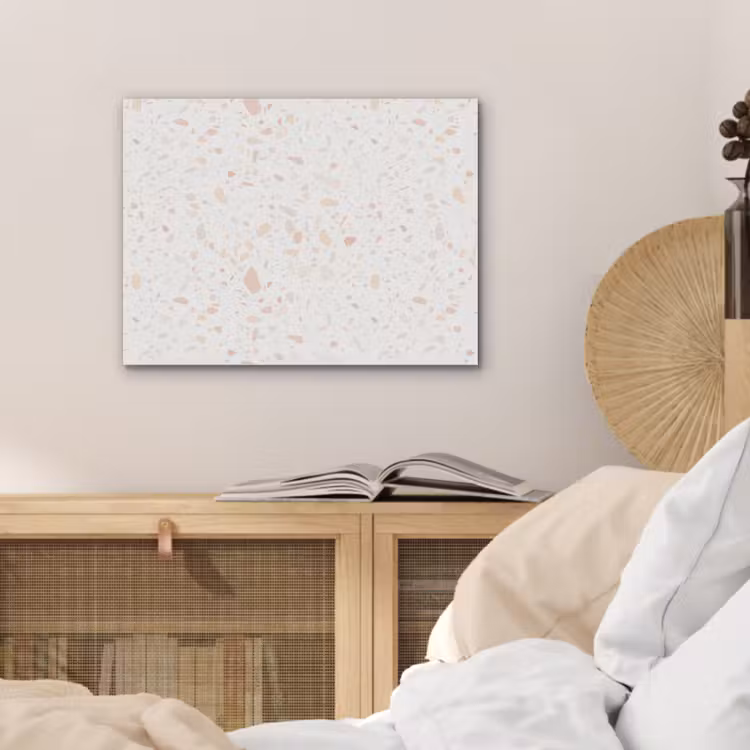 Terrazzo - Patroon - Wit - Perzik PET vilt klein 837 -sfeer3