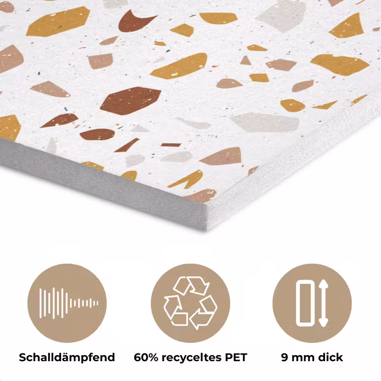 Terrazzo - Patroon - Wit - Urban PET vilt klein 837 -closeup_DE